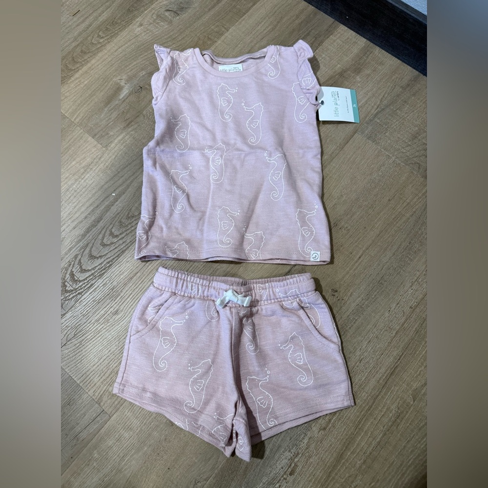 Carter's Pink Seahorse Kids Matching Set